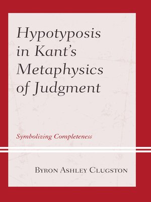 cover image of Hypotyposis in Kant's Metaphysics of Judgment